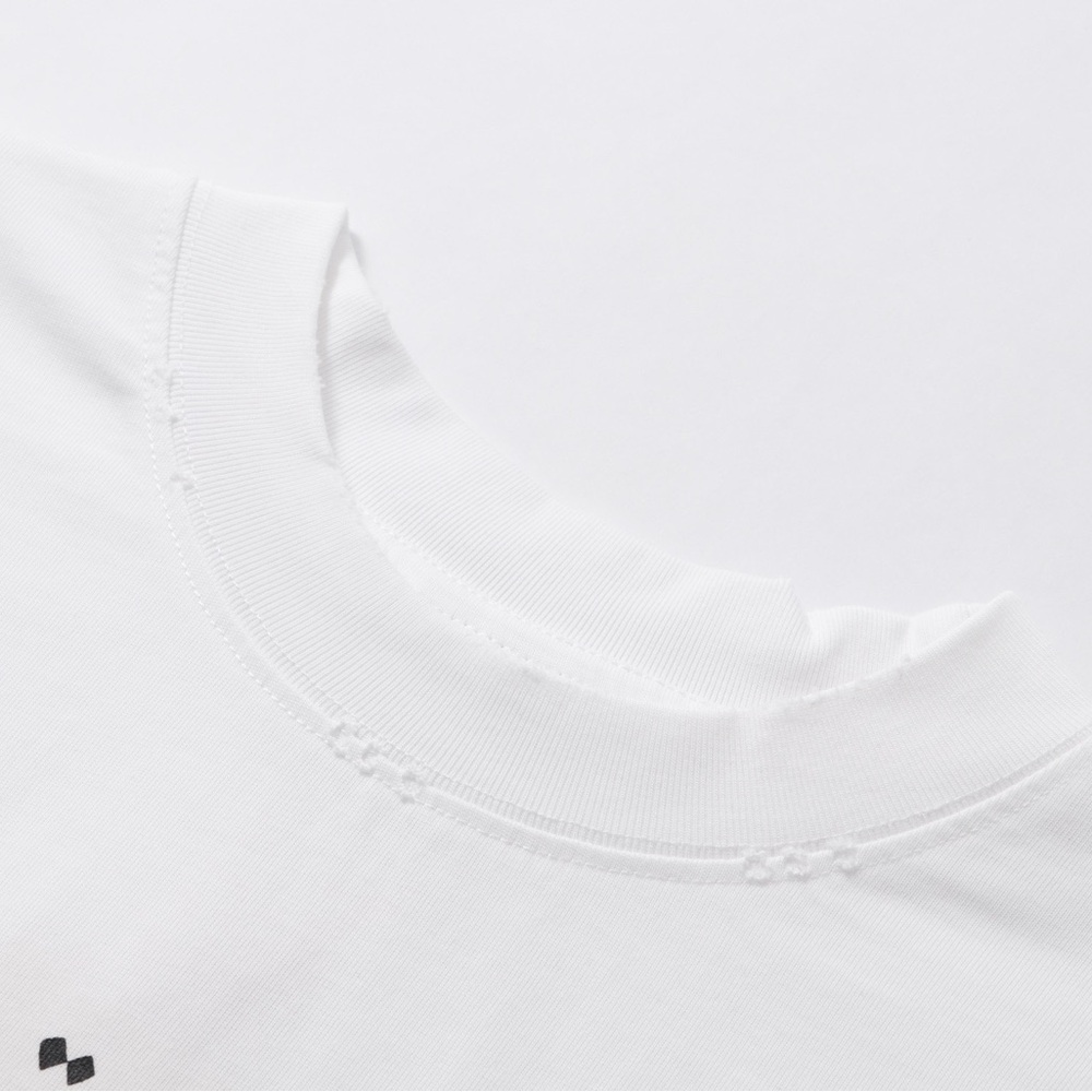 Vetements White Tee with Yellow and Maroon Graphic - Picture 3 of 9